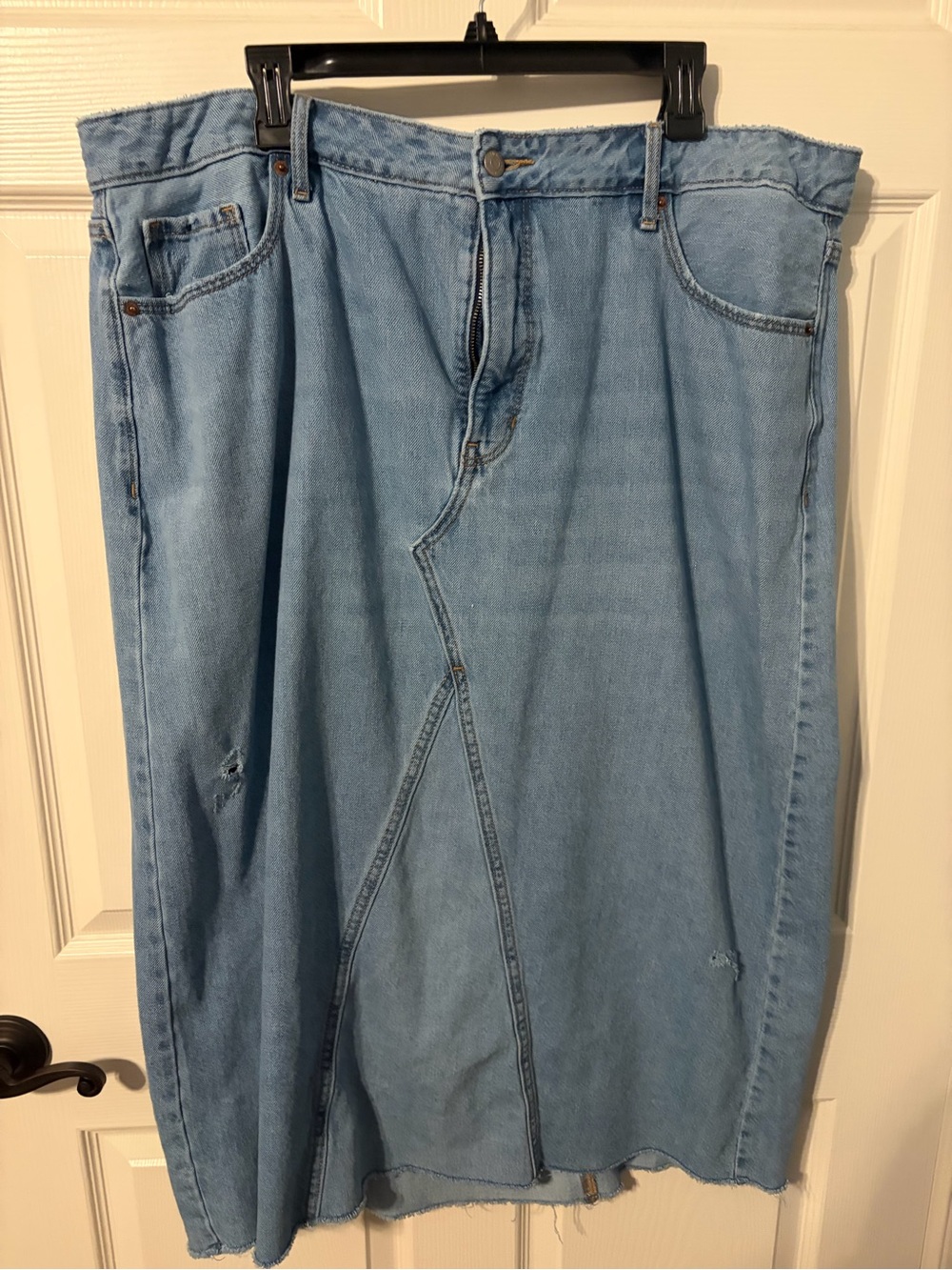 Old Navy Light Blue Denim Maxi Skirt